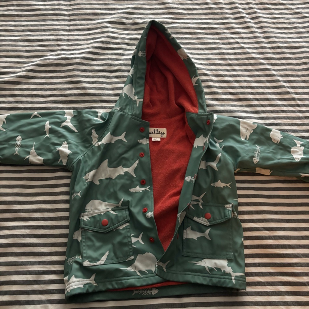 Hatley kids lined rain coat sharks